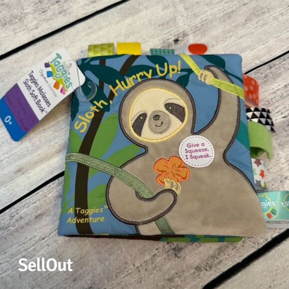 Mary Meyer Other - Mary Meyer Taggies Molasses Sloth Soft Book for Babies Sensory Educational